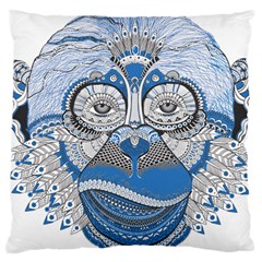 Pattern Monkey New Year S Eve Large Cushion Case (two Sides) by Simbadda