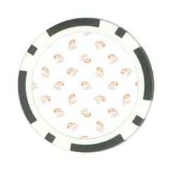 Birds Sketch Pattern Poker Chip Card Guard by dflcprints