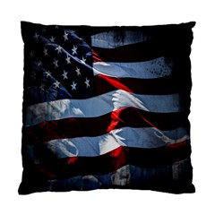 Grunge American Flag Background Standard Cushion Case (two Sides) by Simbadda