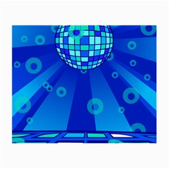 Disco Ball Retina Blue Circle Light Small Glasses Cloth (2-side) by Alisyart