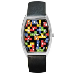 Mobile Phone Signal Color Rainbow Barrel Style Metal Watch by Alisyart