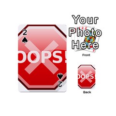 Oops Stop Sign Icon Playing Cards 54 (mini)  by Alisyart