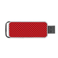 Polka Dots Portable Usb Flash (one Side) by Valentinaart