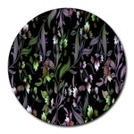 Floral Pattern Background Round Mousepads