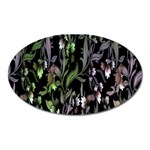 Floral Pattern Background Oval Magnet