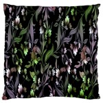 Floral Pattern Background Large Flano Cushion Case (One Side)