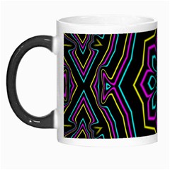 Cyan Yellow Magenta Kaleidoscope Morph Mugs by Simbadda