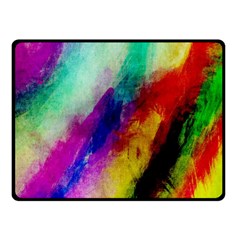 Colorful Abstract Paint Splats Background Fleece Blanket (small) by Simbadda