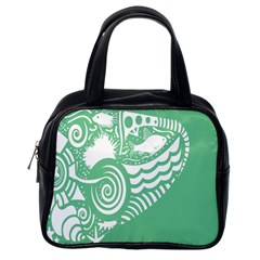 Fish Star Green Classic Handbags (one Side) by Alisyart