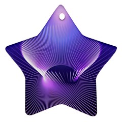 Lines Lights Space Blue Purple Star Ornament (two Sides) by Alisyart