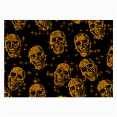 Sparkling Glitter Skulls Golden Large Glasses Cloth (2-side) by ImpressiveMoments