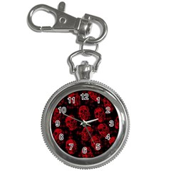Sparkling Glitter Skulls Red Key Chain Watches by ImpressiveMoments
