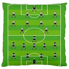 Soccer Field Football Sport Large Flano Cushion Case (one Side) by Alisyart