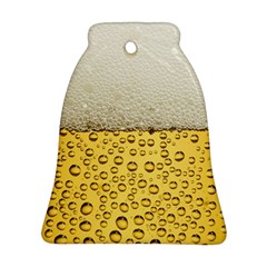 Water Bubbel Foam Yellow White Drink Bell Ornament (two Sides)