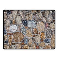 Multi Color Stones Wall Texture Fleece Blanket (small) by Simbadda