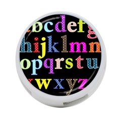 Alphabet Letters Colorful Polka Dots Letters In Lower Case 4-port Usb Hub (two Sides)  by Simbadda