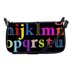 Alphabet Letters Colorful Polka Dots Letters In Lower Case Shoulder Clutch Bags