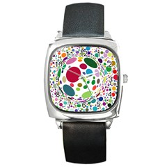 Color Ball Square Metal Watch by Mariart