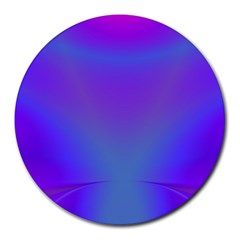 Violet Fractal Background Round Mousepads by Simbadda