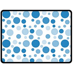 Polka Dots Fleece Blanket (large)  by Valentinaart