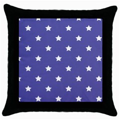 Stars Pattern Throw Pillow Case (black) by Valentinaart