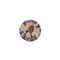 Vintage Bird And Lilac 1  Mini Buttons by Valentinaart