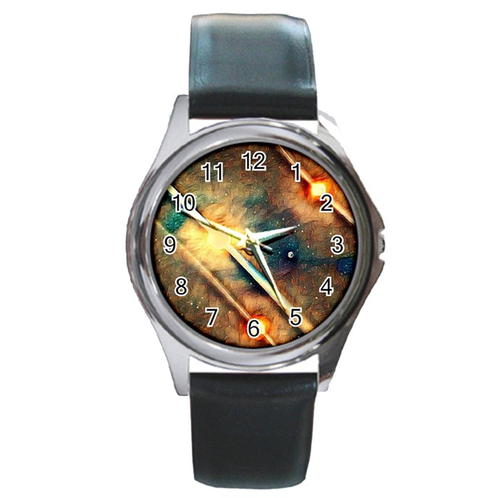 Light Space Round Metal Watch