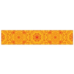 Solar Mandala  Orange Rangoli  Flano Scarf (small) by bunart