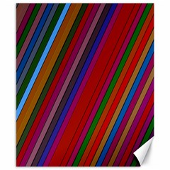 Color Stripes Pattern Canvas 8  X 10  by Simbadda