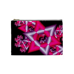 Star Of David On Black Cosmetic Bag (medium)  by Simbadda