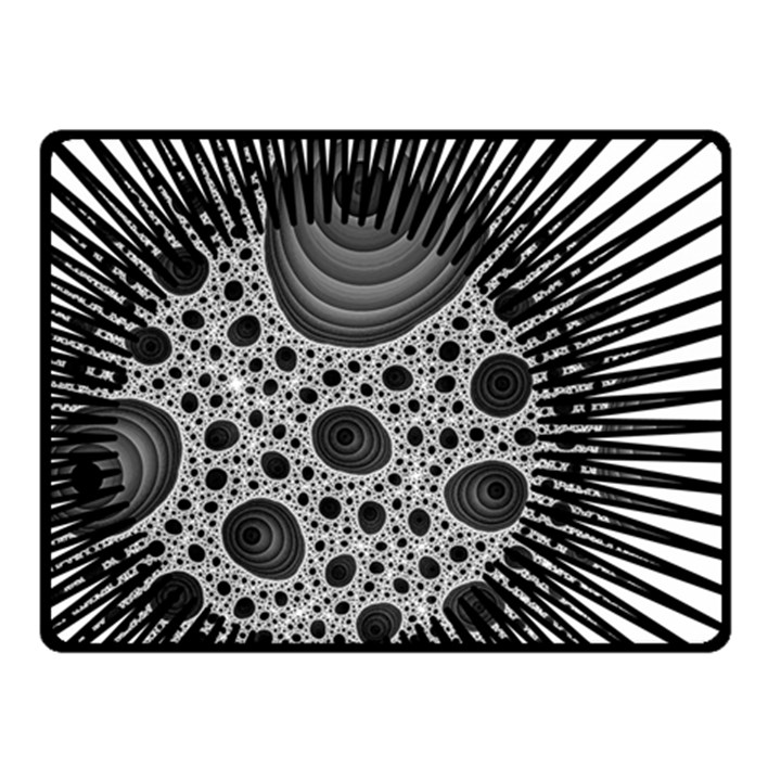 Fractal Background Black Manga Rays Fleece Blanket (Small)