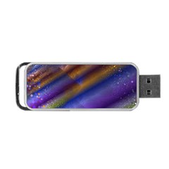 Fractal Color Stripes Portable Usb Flash (two Sides) by Simbadda