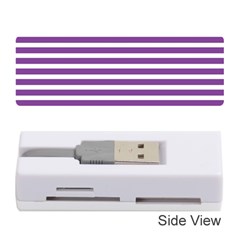 Horizontal Stripes Purple Memory Card Reader (stick)  by Mariart