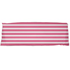 Horizontal Stripes Light Pink Body Pillow Case (dakimakura) by Mariart