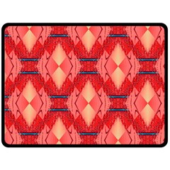 Orange Fractal Background Fleece Blanket (large)  by Simbadda