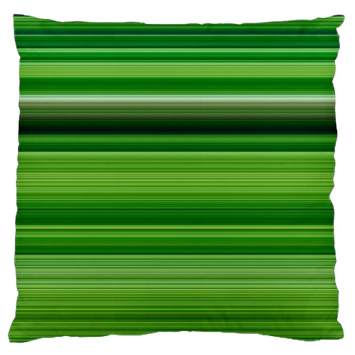 Horizontal Stripes Line Green Standard Flano Cushion Case (Two Sides)
