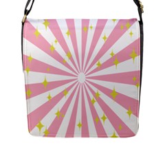 Hurak Pink Star Yellow Hole Sunlight Light Flap Messenger Bag (l)  by Mariart