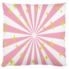 Hurak Pink Star Yellow Hole Sunlight Light Large Flano Cushion Case (one Side) by Mariart