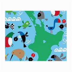 New Zealand Birds Detail Animals Fly Small Glasses Cloth (2-side) by Mariart