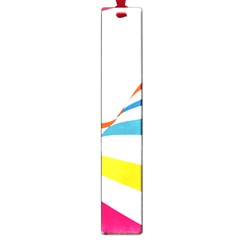 Line Rainbow Orange Blue Yellow Red Pink White Wave Waves Large Book Marks
