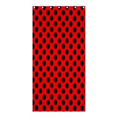 Polka Dot Black Red Hole Backgrounds Shower Curtain 36  X 72  (stall)  by Mariart