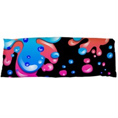 Neon Paint Splatter Background Club Body Pillow Case Dakimakura (two Sides) by Mariart