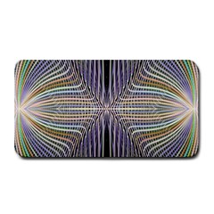 Color Fractal Symmetric Wave Lines Medium Bar Mats by Simbadda