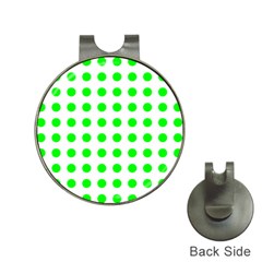 Polka Dot Green Hat Clips With Golf Markers by Mariart