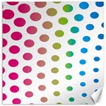 Polka Dot Pink Green Blue Canvas 16  x 16   15.2 x15.41  Canvas - 1