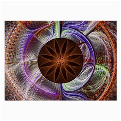 Background Image With Hidden Fractal Flower Large Glasses Cloth by Simbadda