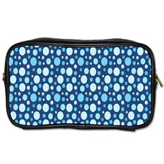 Polka Dot Blue Toiletries Bags by Mariart