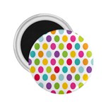 Polka Dot Yellow Green Blue Pink Purple Red Rainbow Color 2.25  Magnets