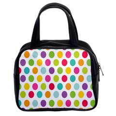 Polka Dot Yellow Green Blue Pink Purple Red Rainbow Color Classic Handbags (2 Sides) by Mariart