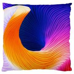 Wave Waves Chefron Color Blue Pink Orange White Red Purple Large Cushion Case (two Sides) by Mariart
